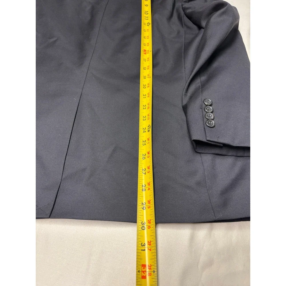 Lauren Ralph Lauren Mens 2-Piece Suit Black Wool Blend 44R W40 L28 Jacket Pants